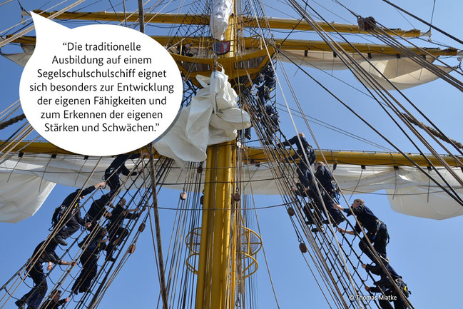 Kadetten auf der Gorch Fock