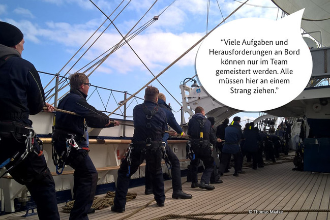 Kadetten auf der Gorch Fock