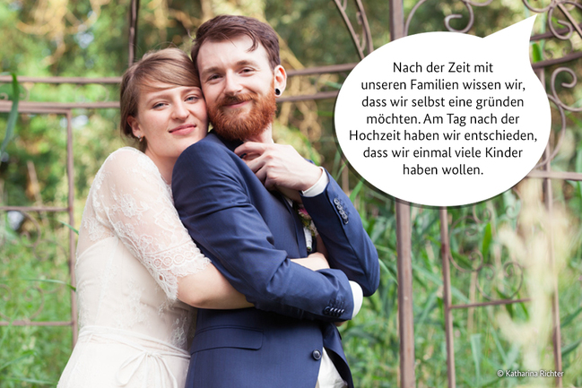 Kristina und Victor an ihrem Hochzeitstag.