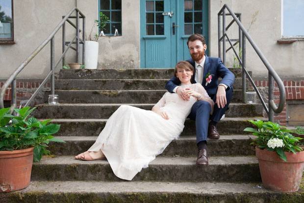 Kristina und Victor an ihrem Hochzeitstag.