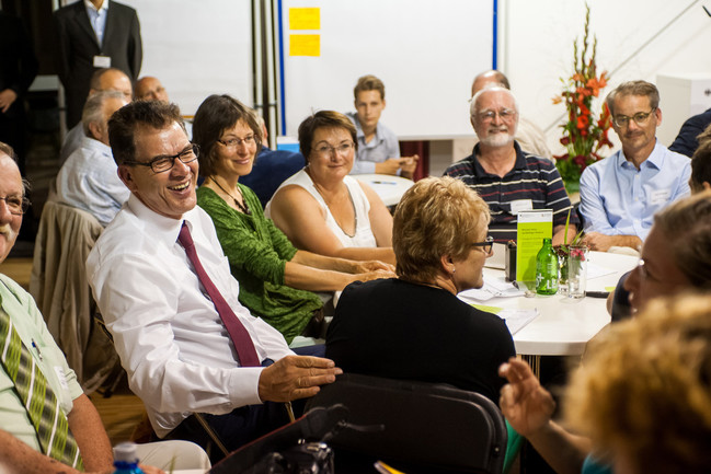 Bürgerdialog mit BM Gerd Müller in Fredersdorf am 1.9.