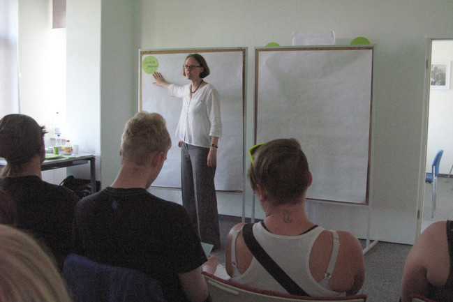 Cordula Nowotny beim Bürgerdialog in Leipzig