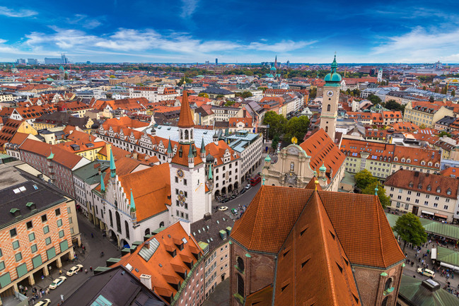 Blick auf die Stadt München